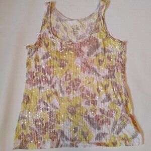 Scintillating Sequin Old Navy Tank Top Camo M